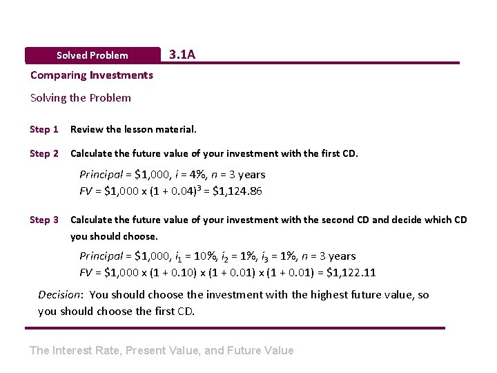 CHAPTER 3 Interest Rates and Rates of Return