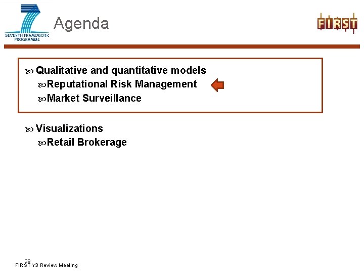 Agenda Qualitative and quantitative models Reputational Risk Management Market Surveillance Visualizations Retail Brokerage 29