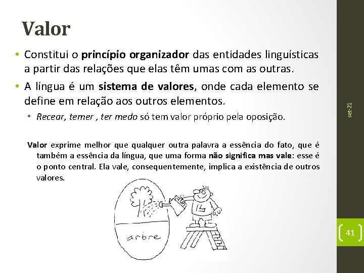  • Constitui o princípio organizador das entidades linguísticas a partir das relações que