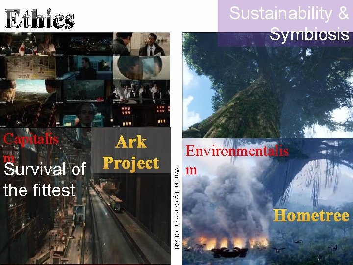 Sustainability & Symbiosis Ethics Capitalis m Written by Common CHAN Ark Project Survival of