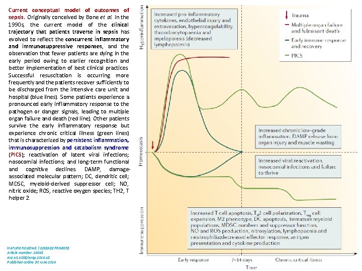 Current conceptual model of outcomes of sepsis. Originally conceived by Bone et al. in