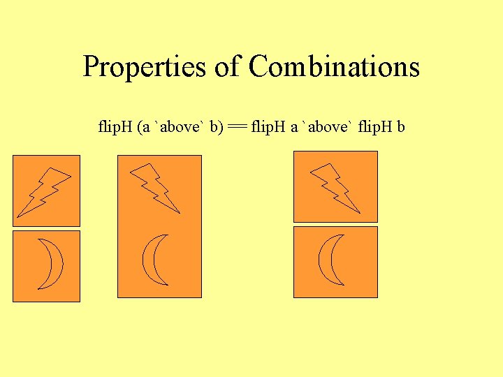 Properties of Combinations flip. H (a `above` b) == flip. H a `above` flip.