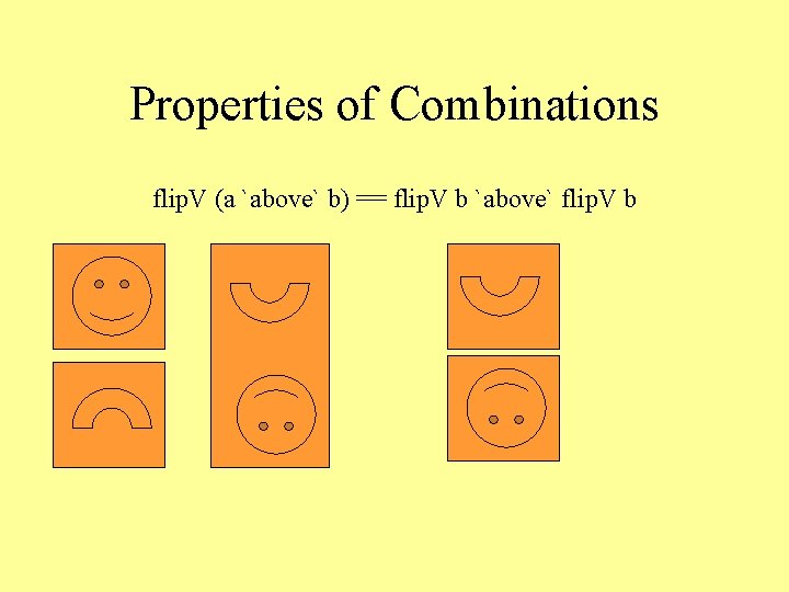 Properties of Combinations flip. V (a `above` b) == flip. V b `above` flip.