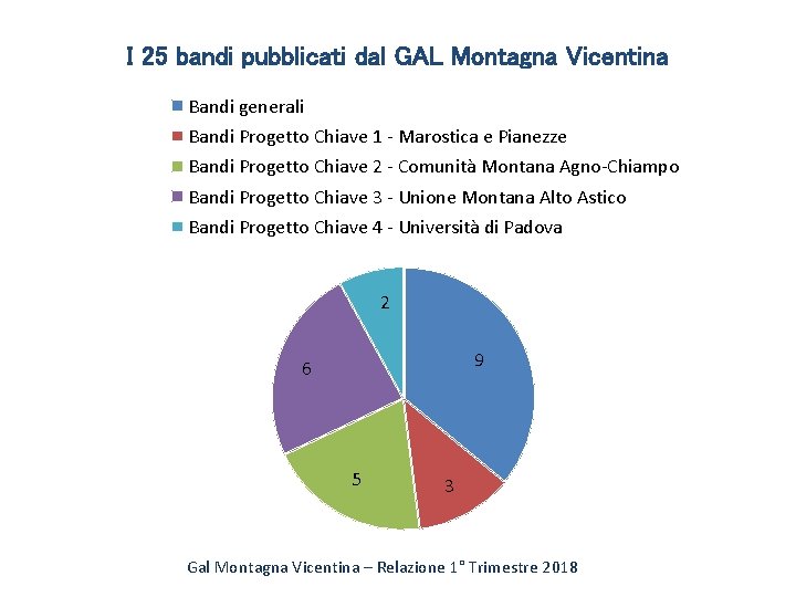 I 25 bandi pubblicati dal GAL Montagna Vicentina Bandi generali Bandi Progetto Chiave 1