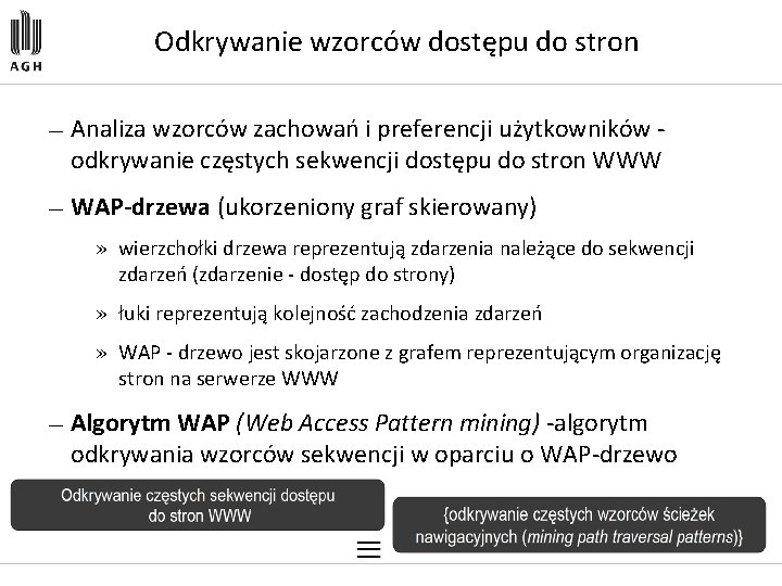 Odkrywanie wzorców dostępu do stron — Analiza wzorców zachowań i preferencji użytkowników odkrywanie częstych