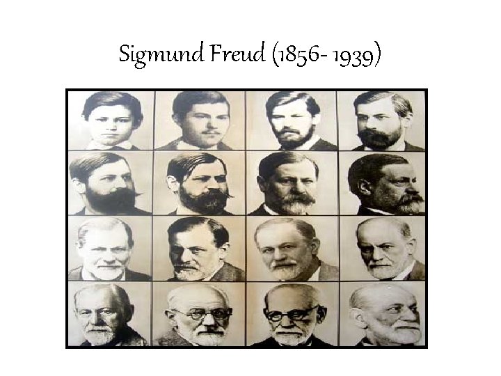 Sigmund Freud (1856 - 1939) 