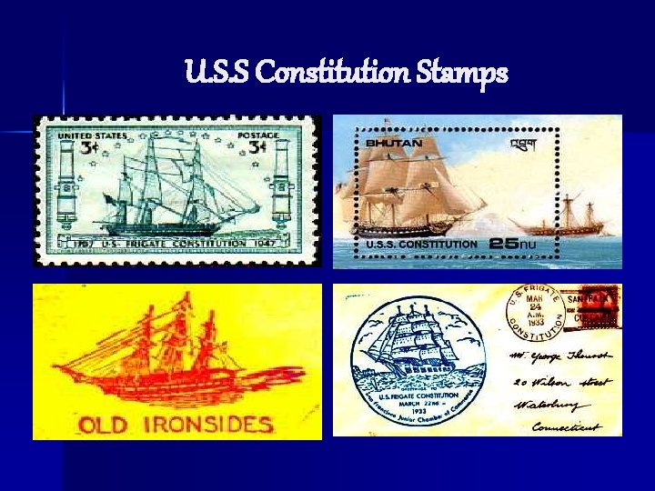 U. S. S Constitution Stamps 