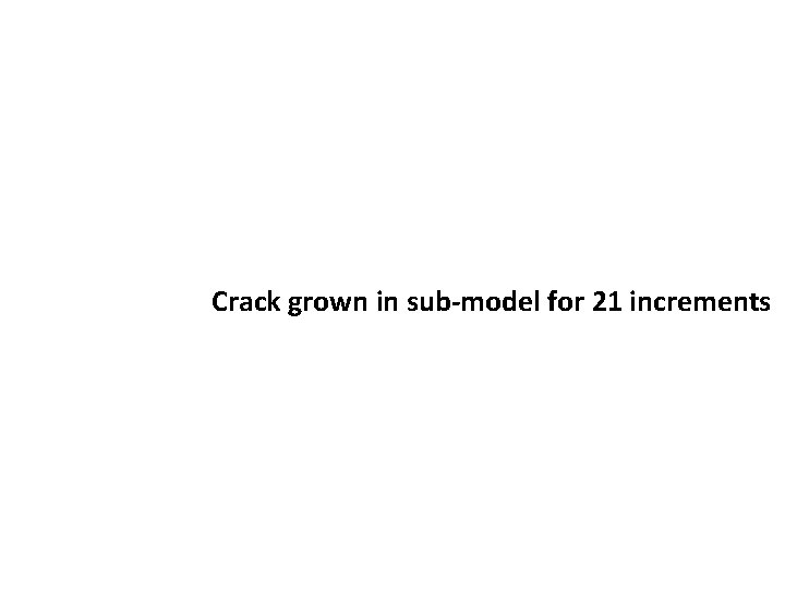 Crack grown in sub-model for 21 increments 