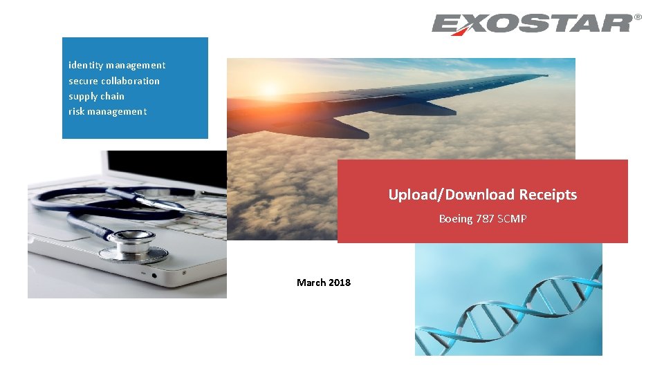 identity management secure collaboration supply chain risk management Upload/Download Receipts Boeing 787 SCMP March