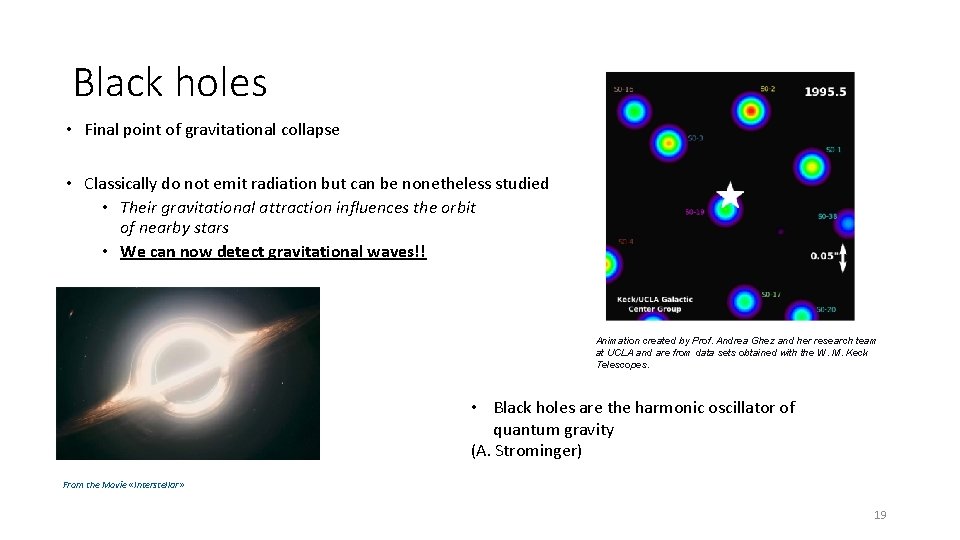 Black holes • Final point of gravitational collapse • Classically do not emit radiation