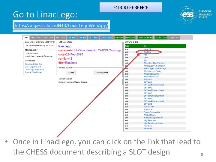 Go to Linac. Lego: FOR REFERENCE • Once in Linac. Lego, you can click