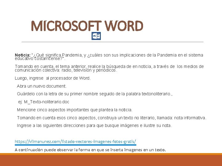 MICROSOFT WORD Noticia: “¿Qué significa Pandemia, y ¿cuáles son sus implicaciones de la Pandemia