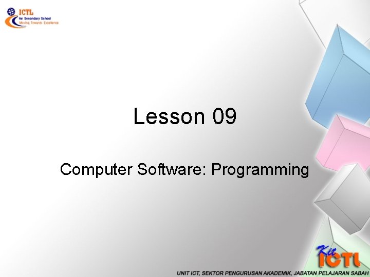 Lesson 09 Computer Software Programming Scope Of Contents