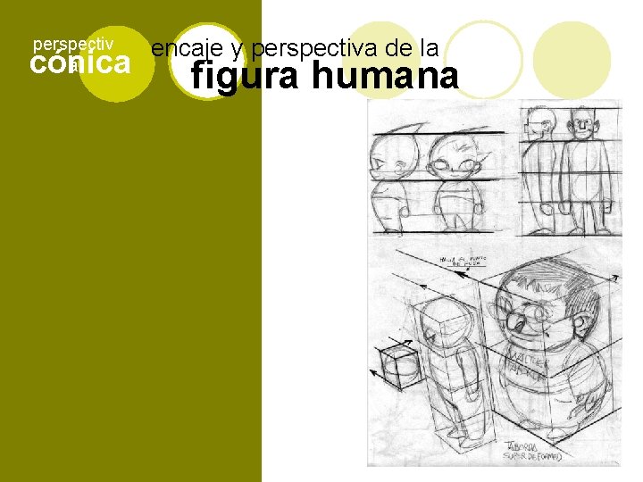 perspectiv a cónica encaje y perspectiva de la figura humana 