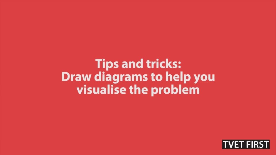 VIDEO: Tips and tricks: Draw diagrams to help you visualise the problem Mathematics 