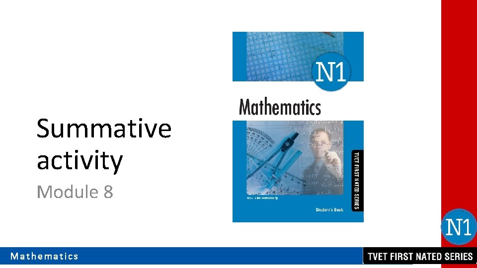 Summative activity Module 8 Mathematics 