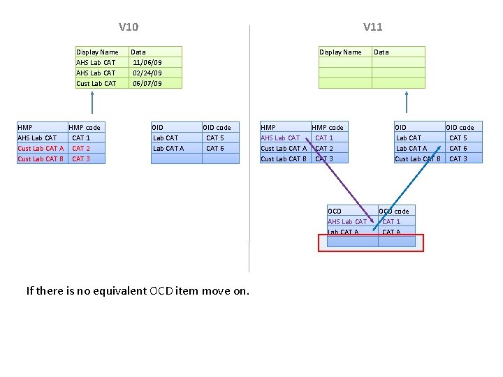 V 10 Display Name AHS Lab CAT Cust Lab CAT HMP code AHS Lab