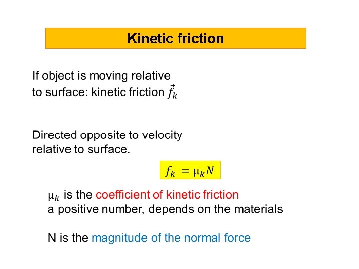 Kinetic friction 