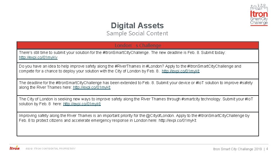 Digital Assets Sample Social Content London’s Challenge There’s still time to submit your solution