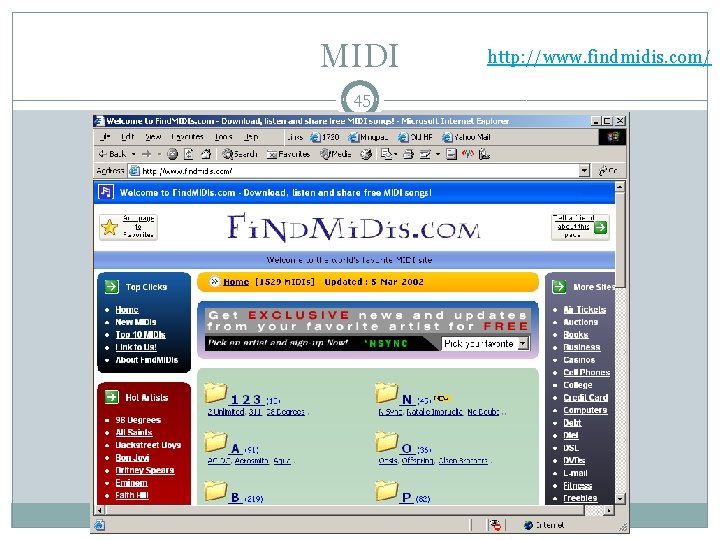 MIDI 45 http: //www. findmidis. com/ 