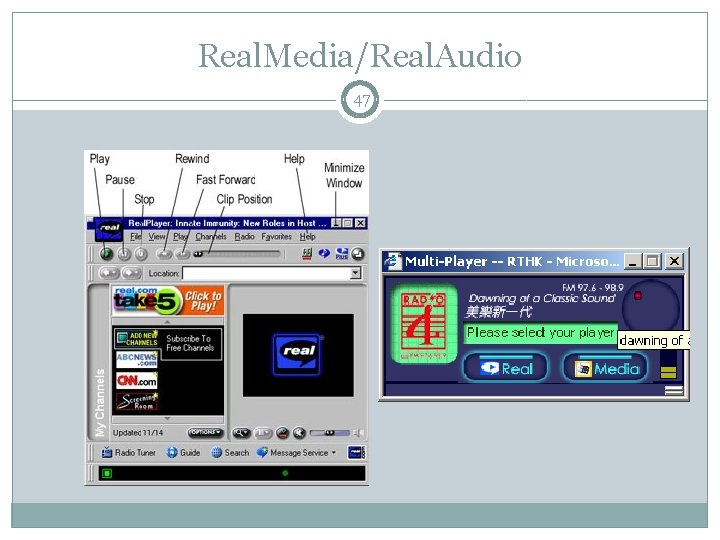 Real. Media/Real. Audio 47 
