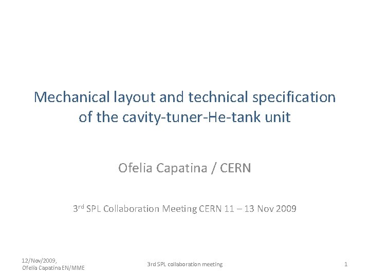 Mechanical layout and technical specification of the cavitytunerHetank
