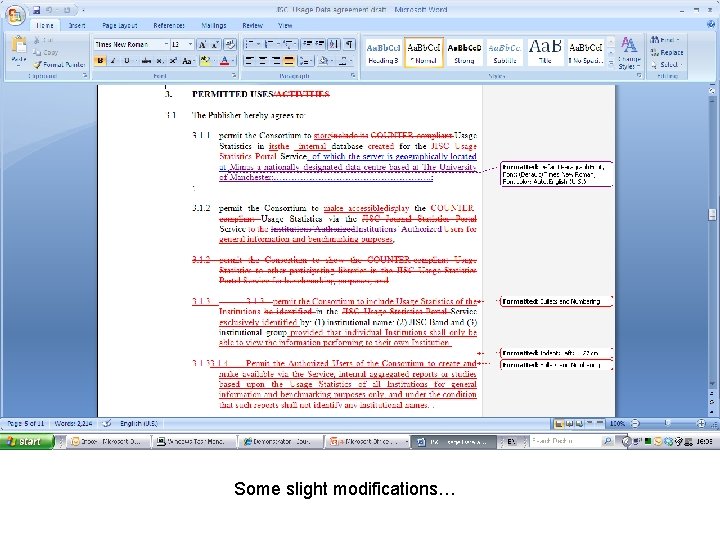 Some slight modifications… 