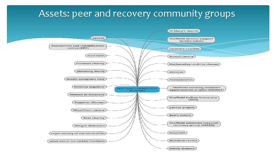 Assets: peer and recovery community groups 