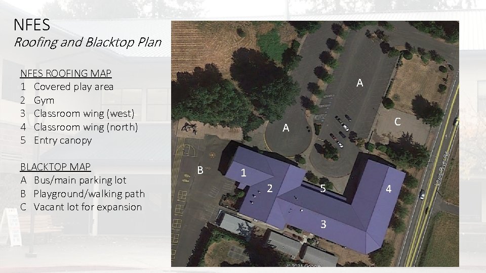 A NFES A Roofing and Blacktop Plan NFES ROOFING MAP 1 Covered play area