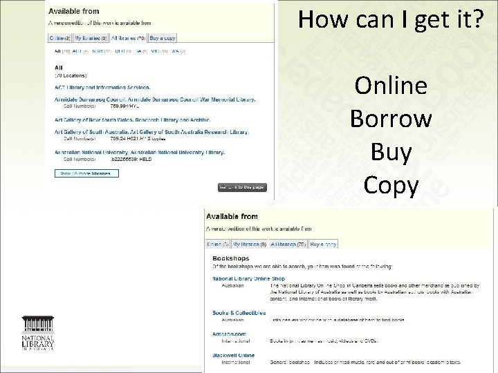 How can I get it? Online Borrow Buy Copy 