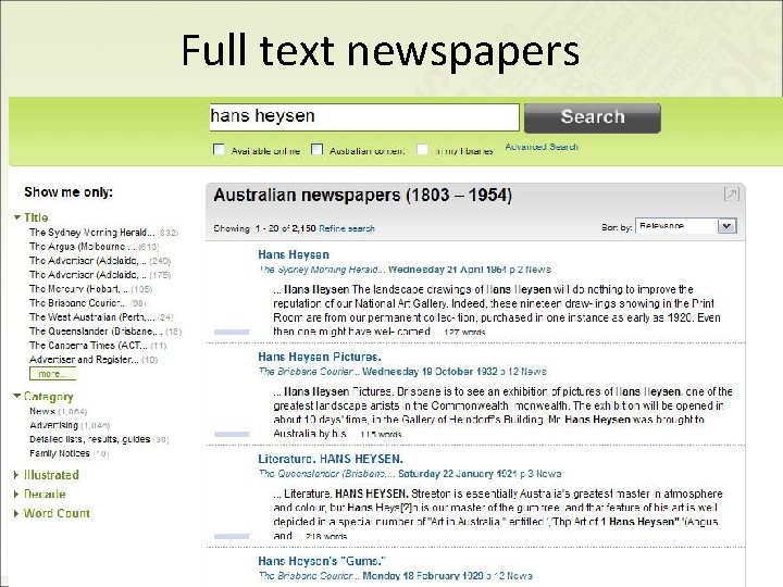 Full text newspapers 