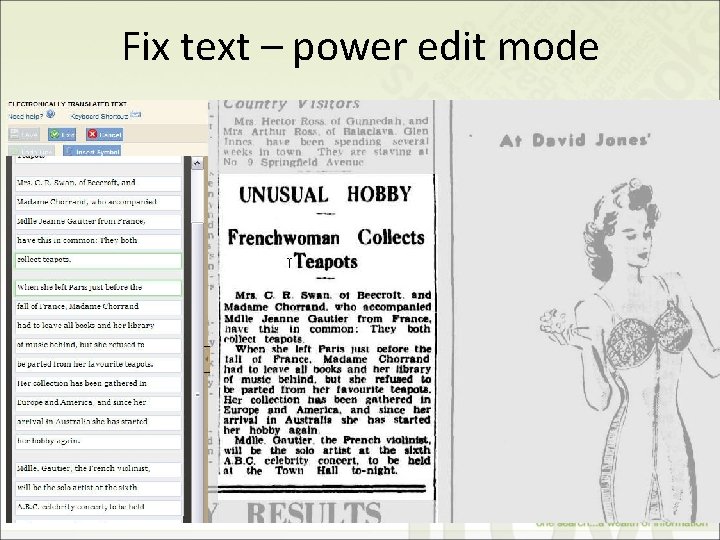 Fix text – power edit mode 