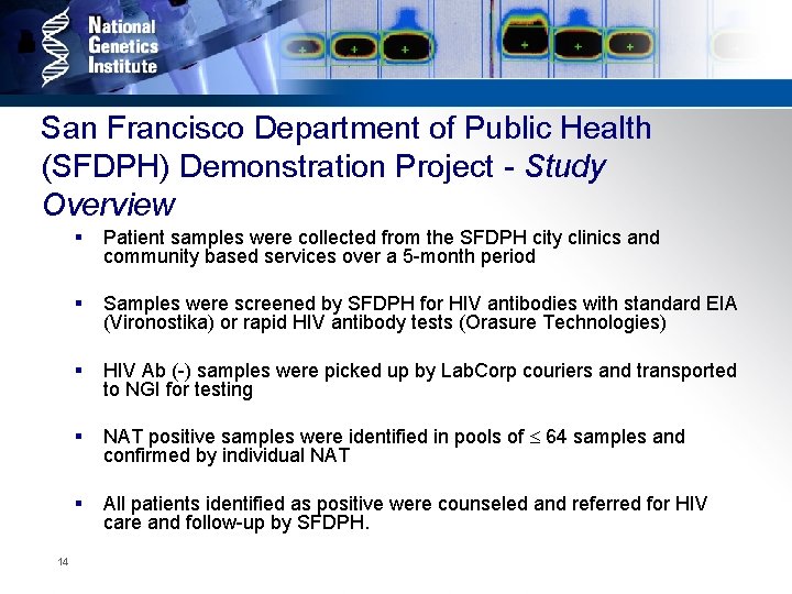 San Francisco Department of Public Health (SFDPH) Demonstration Project - Study Overview 14 §