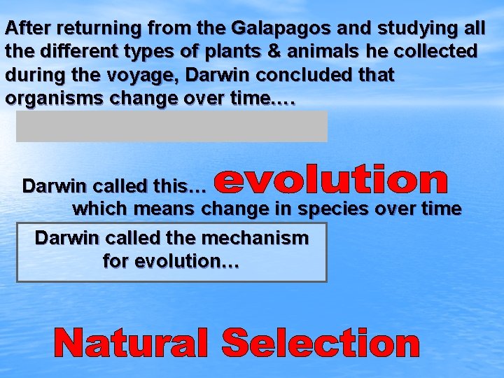 Evolution Part 1 Natural Selection Charles Darwin 1809