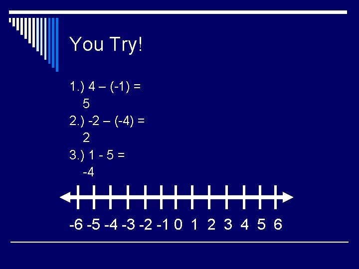 Subtracting Integers Chapter 11 4 Using a number
