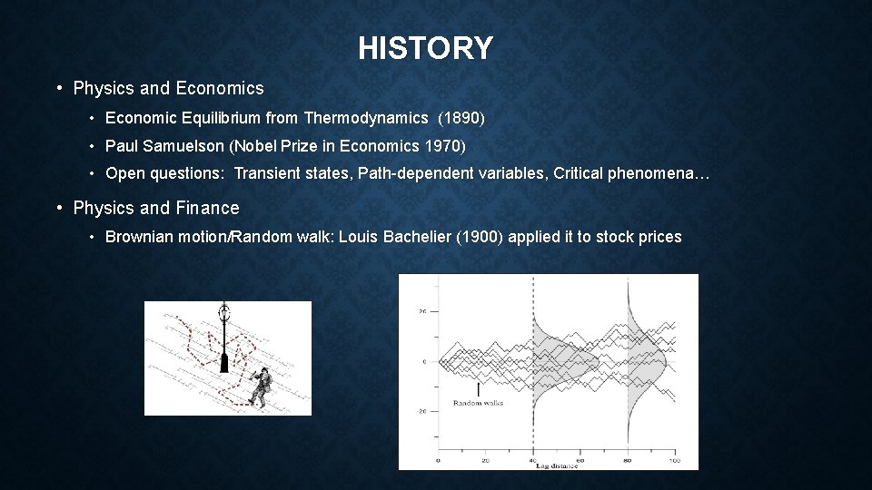 HISTORY • Physics and Economics • Economic Equilibrium from Thermodynamics (1890) • Paul Samuelson