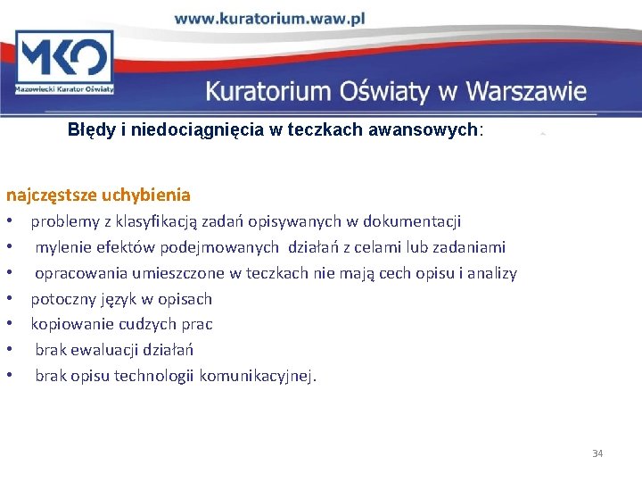 Błędy i niedociągnięcia w teczkach awansowych: najczęstsze uchybienia • problemy z klasyfikacją zadań opisywanych