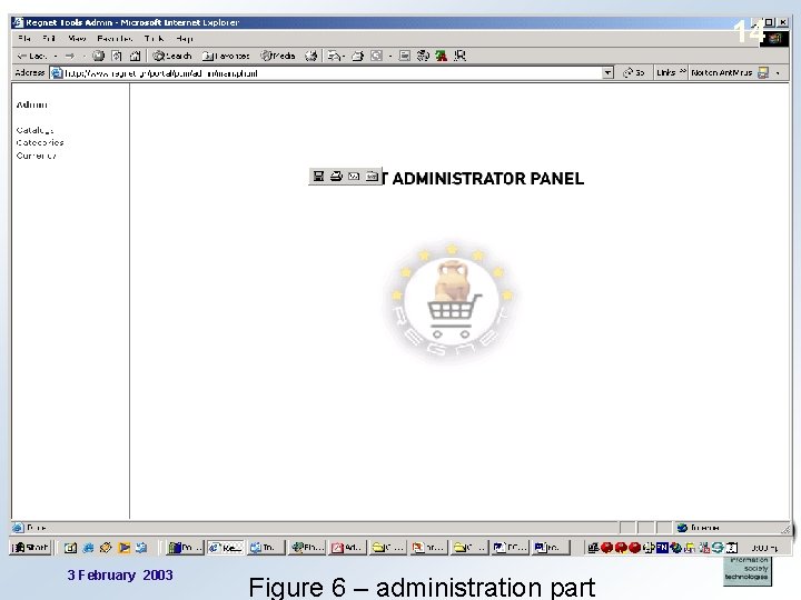 14 3 February 2003 Figure 6 – administration part 
