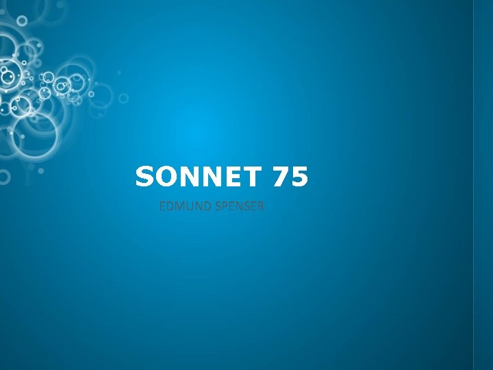 SONNET 75 EDMUND SPENSER 