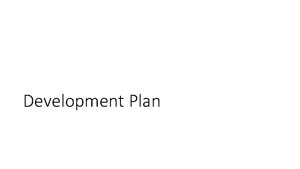 Development Plan 
