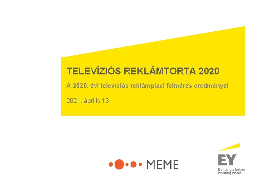 TELEVÍZIÓS REKLÁMTORTA 2020. évi televíziós reklámpiaci felmérés eredményei 2021. április 13. 