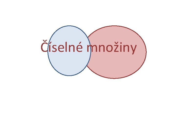 Číselné množiny 