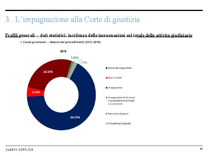 3. L’impugnazione alla Corte di giustizia Profili generali -- dati statistici: incidenza delle impugnazioni