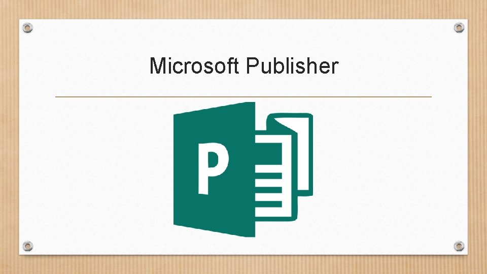 Microsoft Publisher 