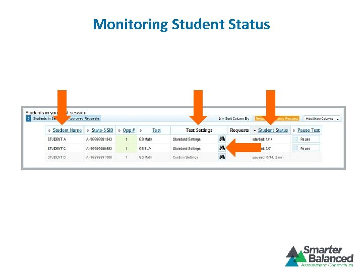 Monitoring Student Status 