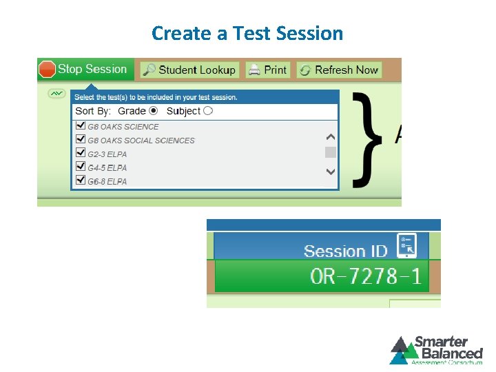 Create a Test Session 