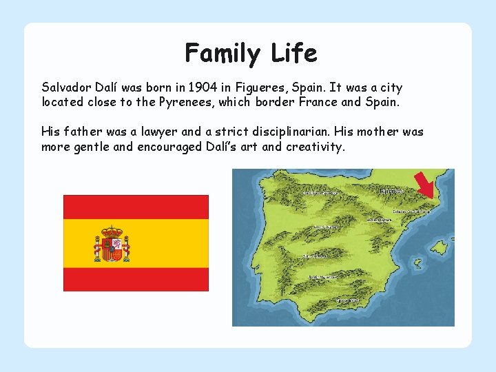 Family Life Salvador Dalí was born in 1904 in Figueres, Spain. It was a