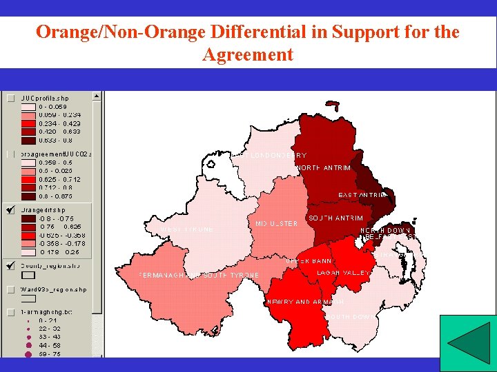 Orange/Non-Orange Differential in Support for the Agreement Orange/Non-Orange Differential in Support for the Agreement
