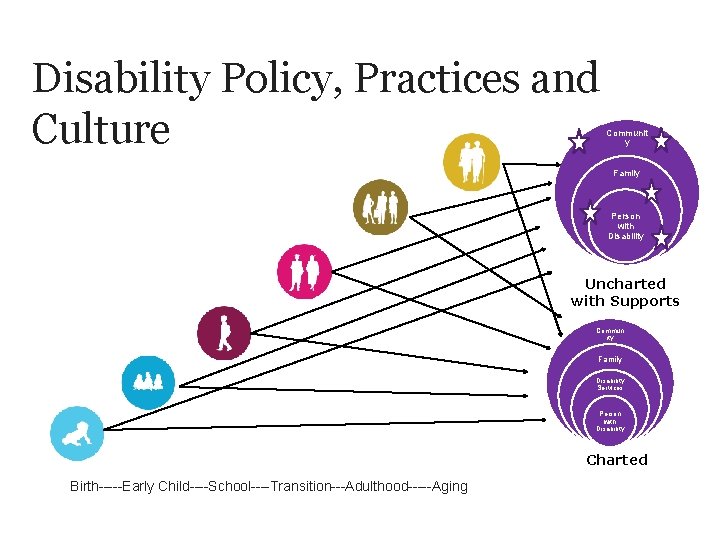 Disability Policy, Practices and Culture Communit y Family Person with Disability Uncharted with Supports
