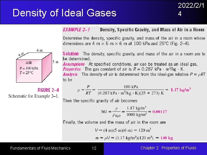 Fundamentals of Fluid Mechanics Chapter 2 Properties of